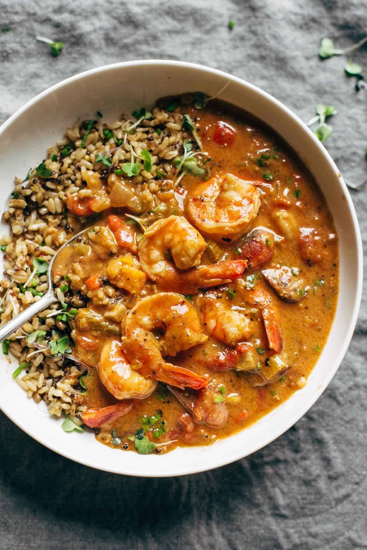 Spicy Weekend Gumbo with Shrimp and Sausage