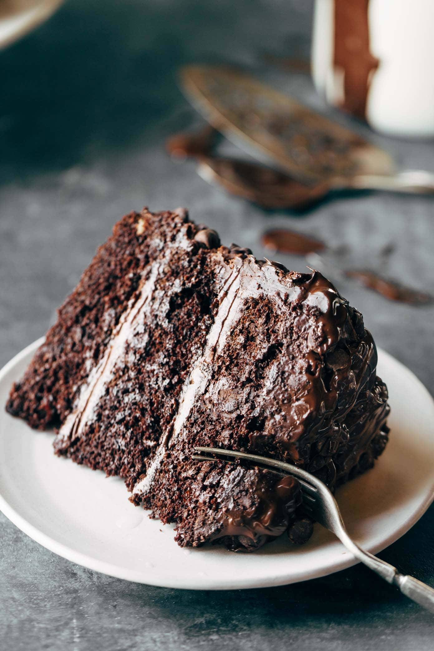 Blackout Chocolate Cake Recipe - Pinch of Yum