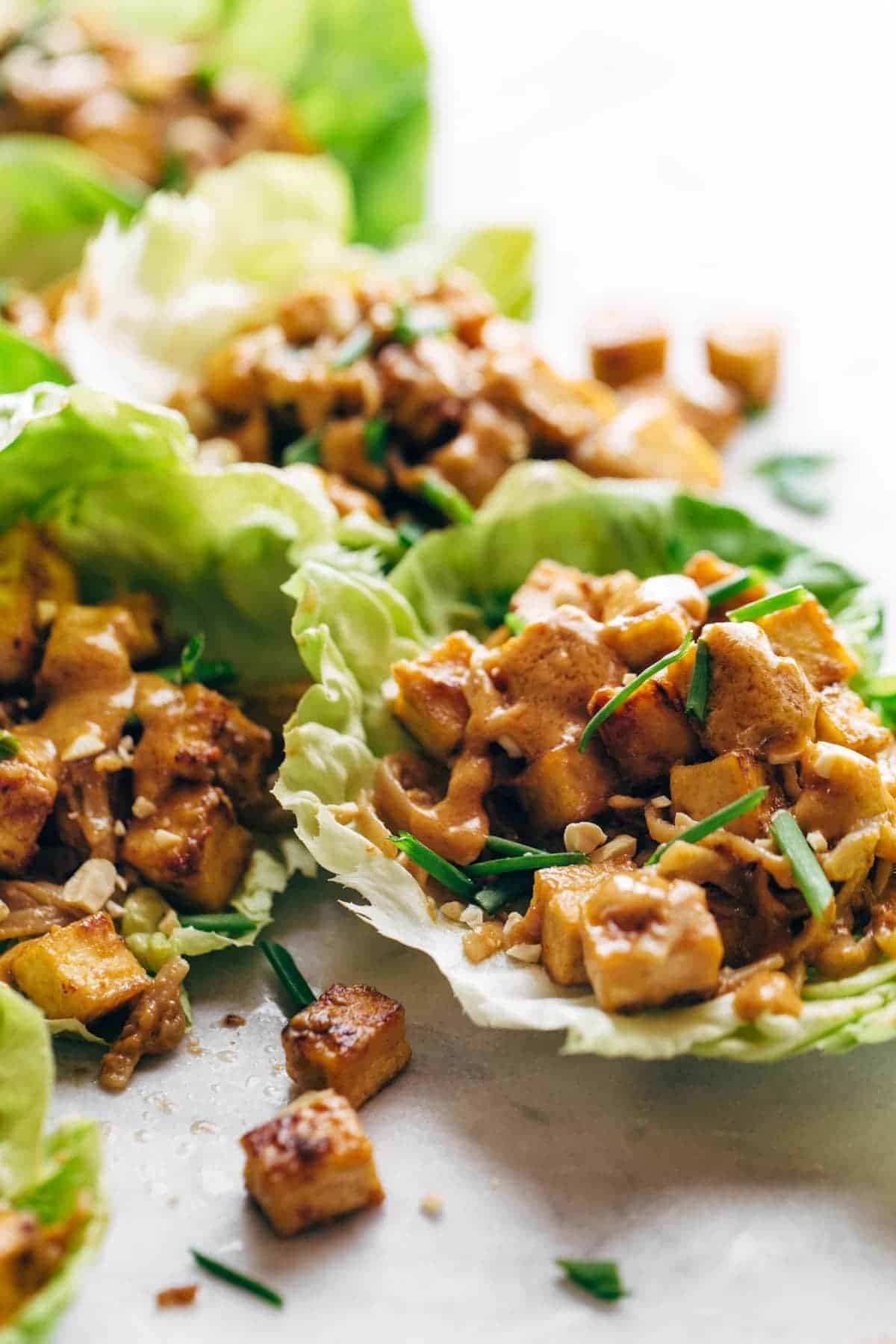 Firecracker Vegan Lettuce Wraps Recipe - Pinch of Yum