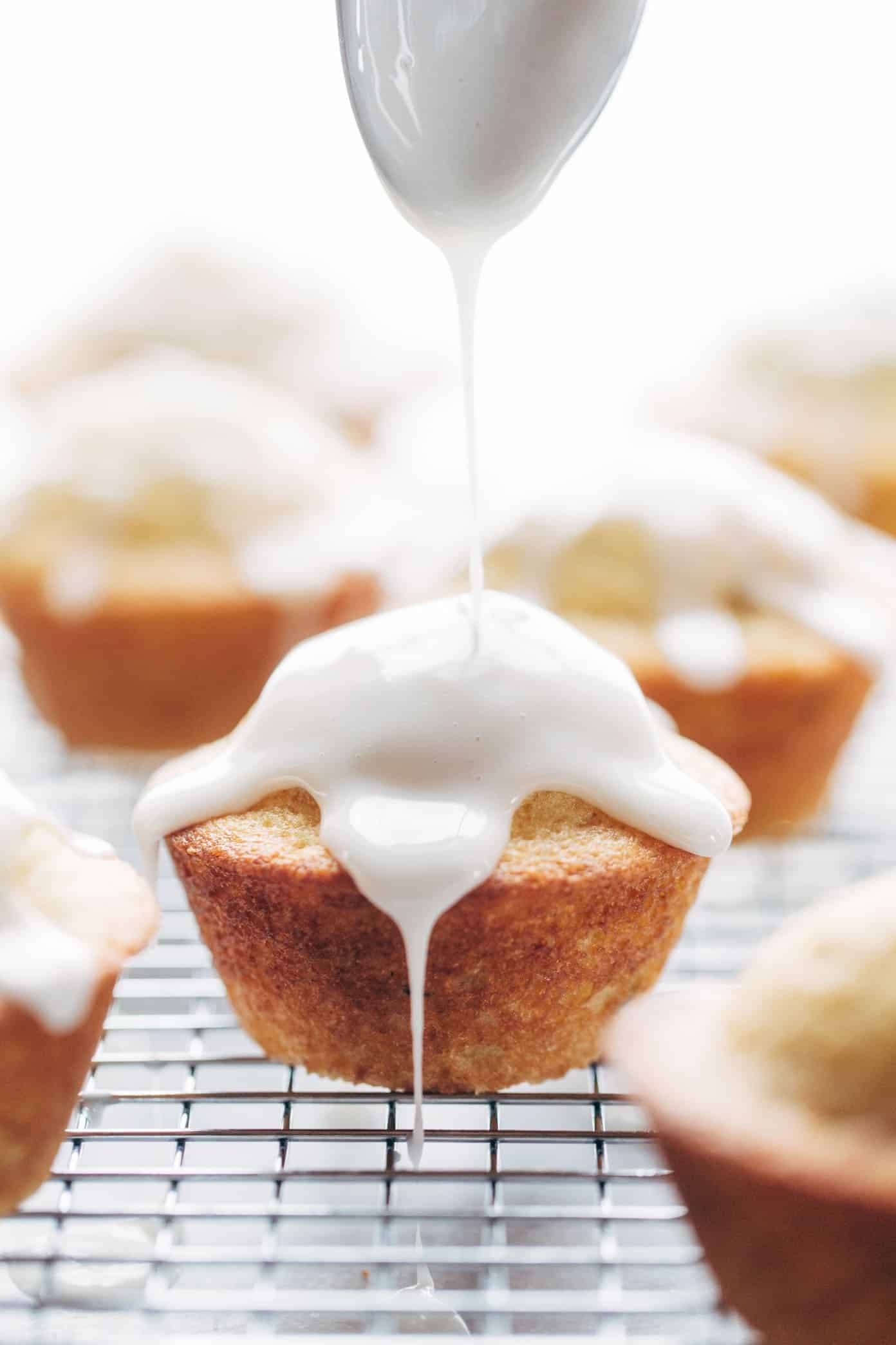 Lemon Lavender Muffins ♡ springy and light, muffin meets spa. perfect for Mother's Day brunch! | pinchofyum.com