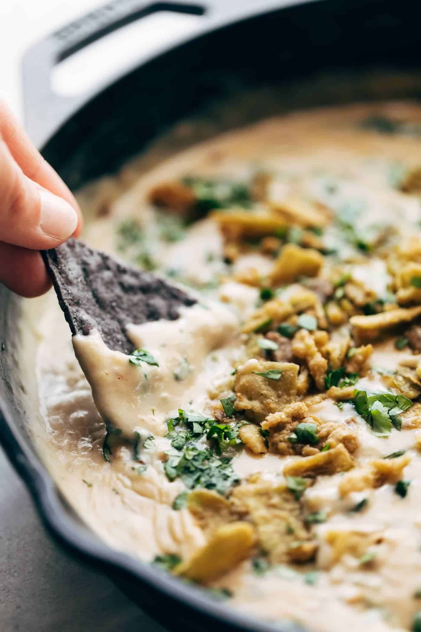 Spinach Queso with Crispy Jalapeños