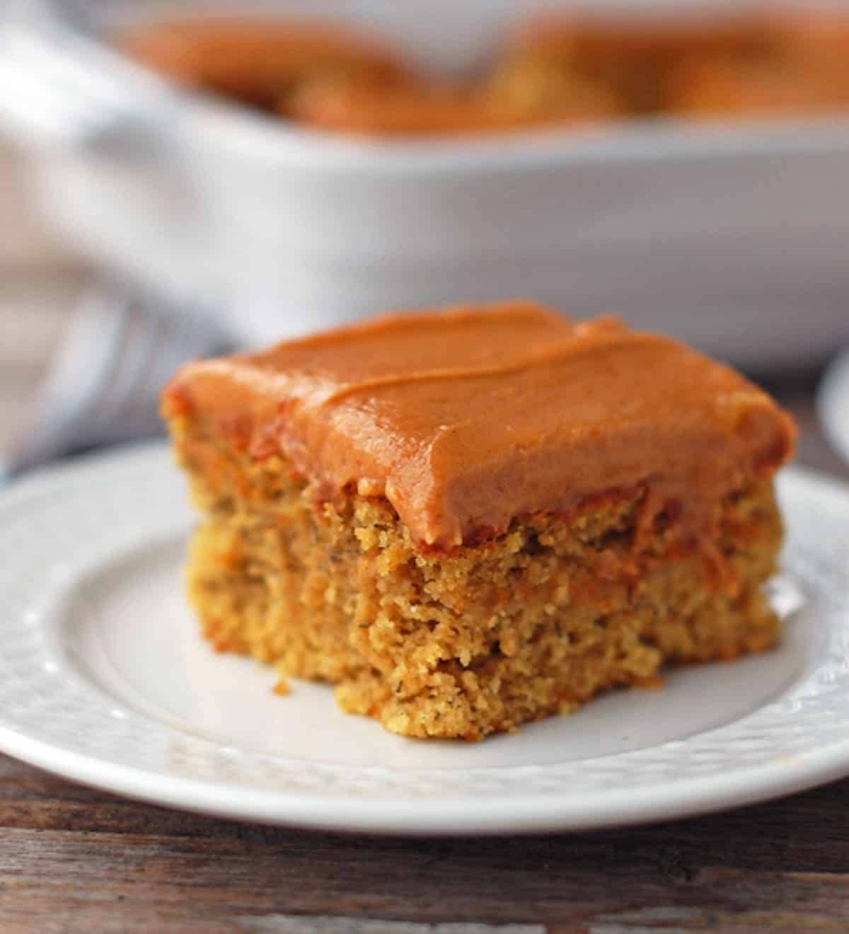 Banana Cake with Peanut Butter Frosting Recipe Pinch of Yum